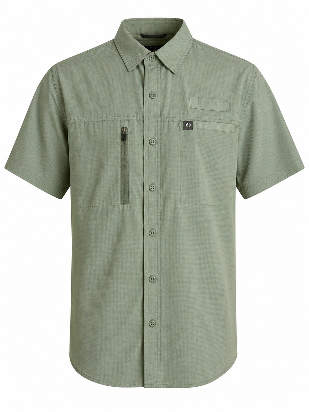 American Outdoorsman Green Performance Fishing Shirt Men's Small Short Sleeve
